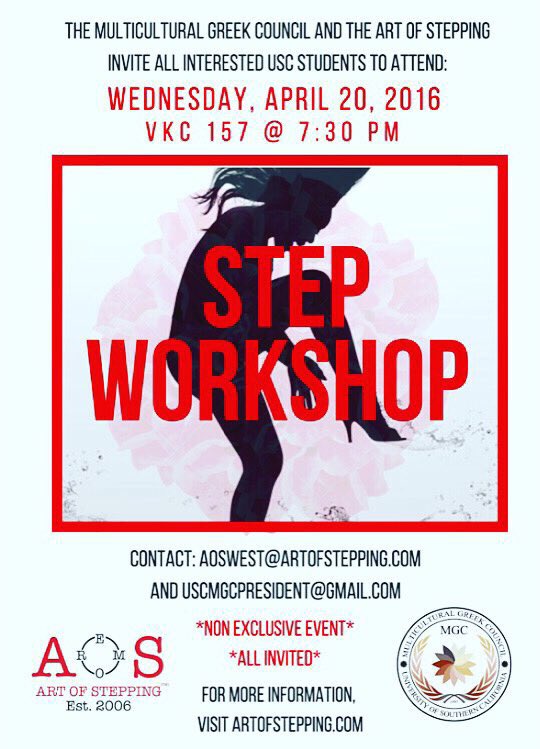 AOS_West's tweet photo. #CommunityEvent #FreeWorkshop #ArtofStepping #aoswest #Stepping #USC #MGC #losangeles #majorkey #WCW #LetsGetMovin https://t.co/CuDzeP1rtv