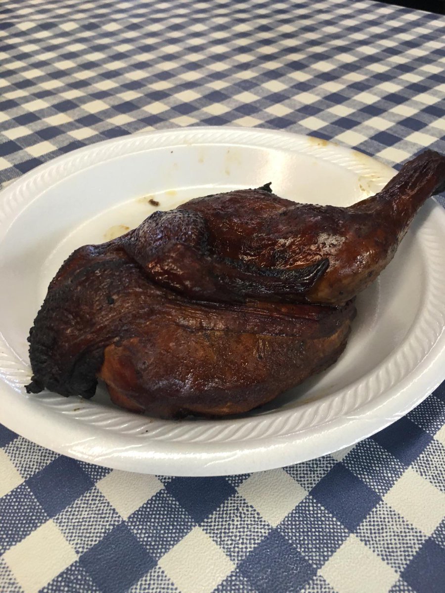 Slickpigbbq's tweet photo. Come on in for lunch. Our smoked half chicken plate with 2 sides and bread is only $5.99! #slickpigbbq #slowsmoked https://t.co/OlzxMS7Oey