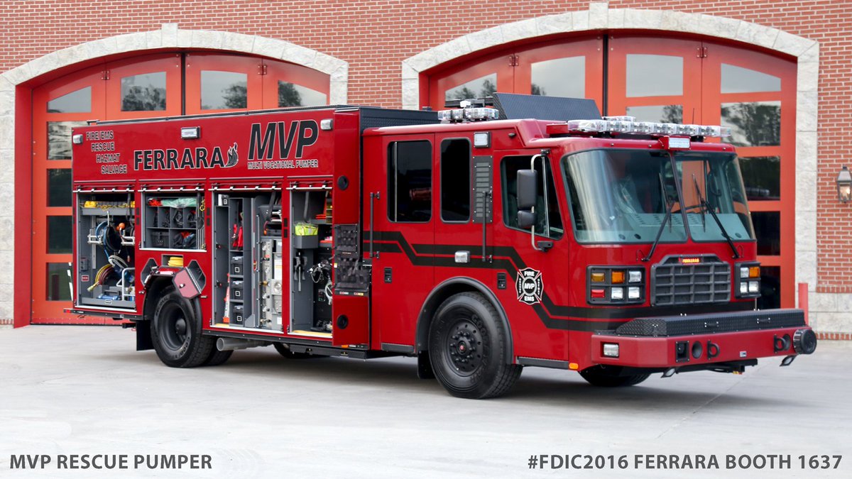 FerraraFire's tweet image. Speaking of MAXIMUM RESPONSE, the hottest selling trucks...3 #MVP on display @FerraraFire  booth 1637 #FDIC2016