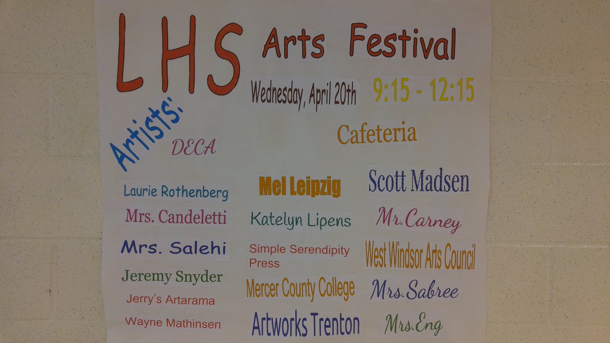 _drdamian's tweet image. LHS Arts Festival 2016 in full effect. #ltps #artsed #ArtsEdChat #njed