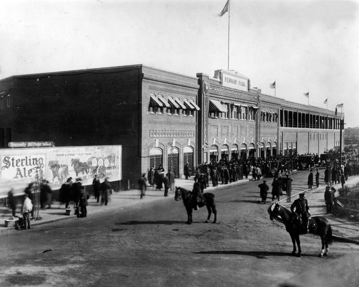 fenwaypark's tweet photo. How it all began 104 years ago. #FenwayPark

(Photo via National Baseball Library) https://t.co/TcXz4iPQ5S