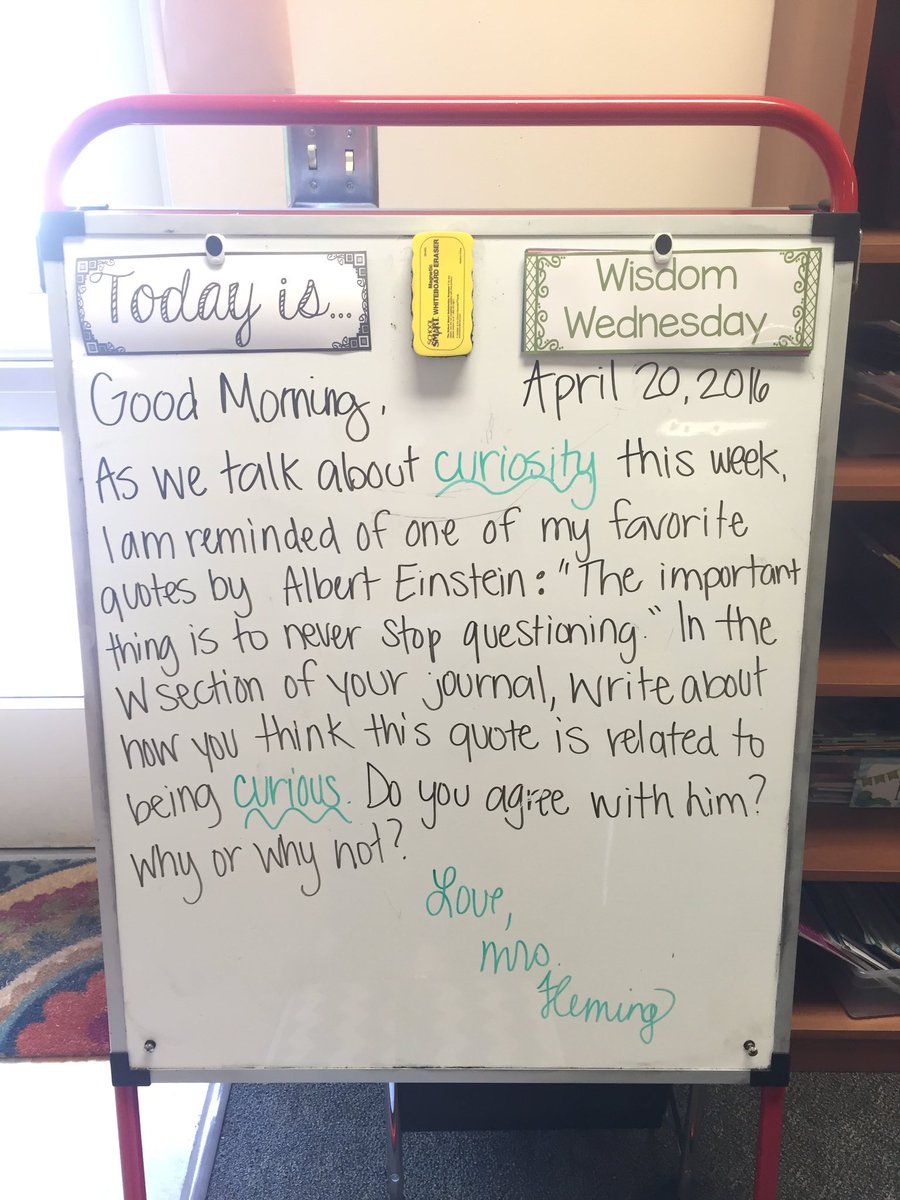 I've been really behind on my morning message posts! Here is #WisdomWednesday about curiosity 😊
