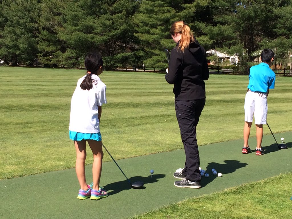 GirlsGolfErie's tweet photo. A joy to work with 8yr old Emma @USKidsGolfFDN -Fabulous instruction on correct club fitting #iamuskids https://t.co/rmUN4Zj5sF