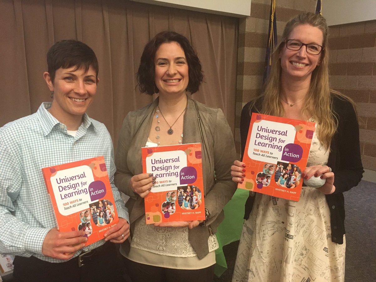 Thank you for #udl learnings <a href="/Kregermm/">Melissa Kreger</a>, @neeruiz4 &amp; Megan Taylor! Enjoy 100 Ways books from <a href="/BrookesPubCo/">Brookes Publishing</a>!  #pln4udl