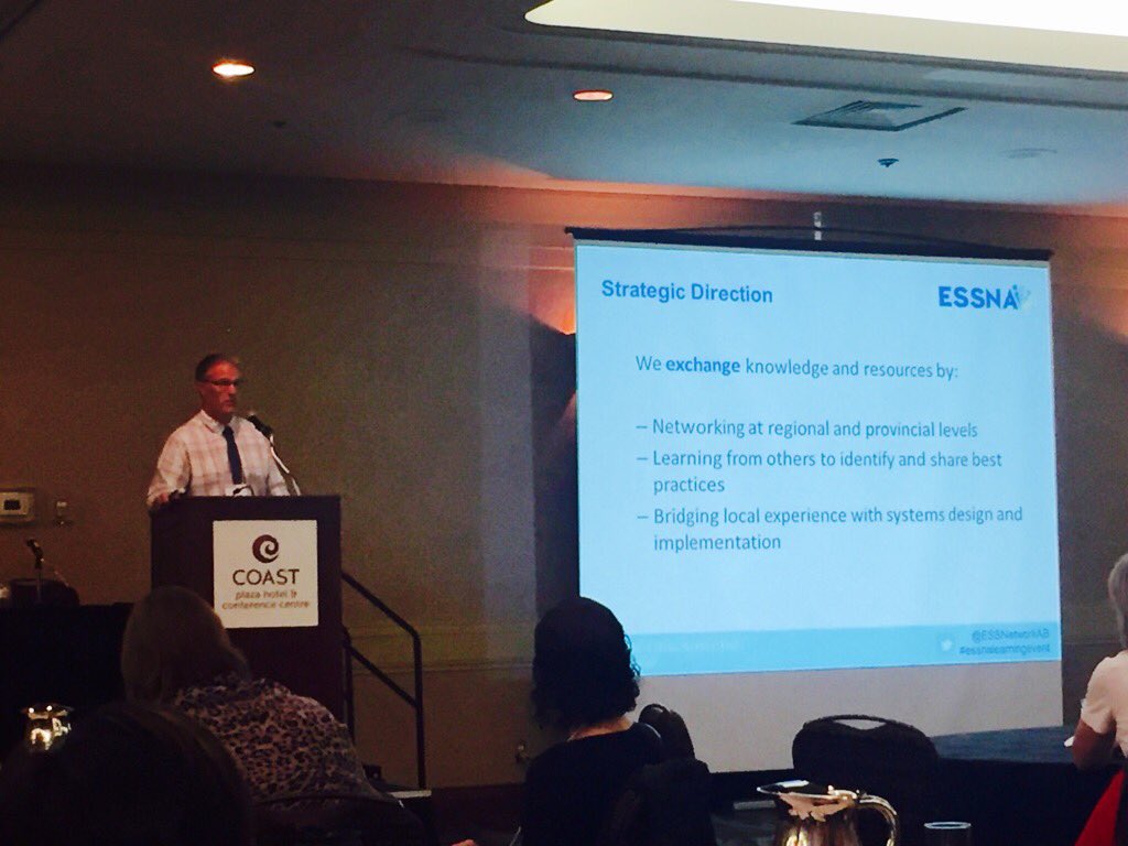 RDKMann's tweet photo. We are lucky to work w great people in @CityofRedDeer. @camclan65, chair of @ESSNetworkAB, presenting. #ESSNA https://t.co/Ok0VEOA7dm