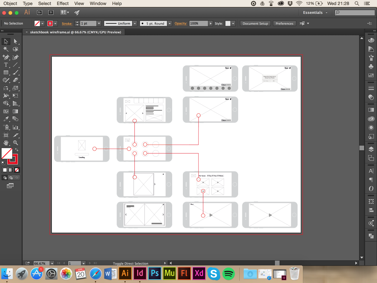 KateArbonDesign's tweet photo. Tonight I've been working on #wireframes and #navigationalsystem for an #appdesign. #GraphicsPCA #workinprogress https://t.co/HLqtMFlsp2