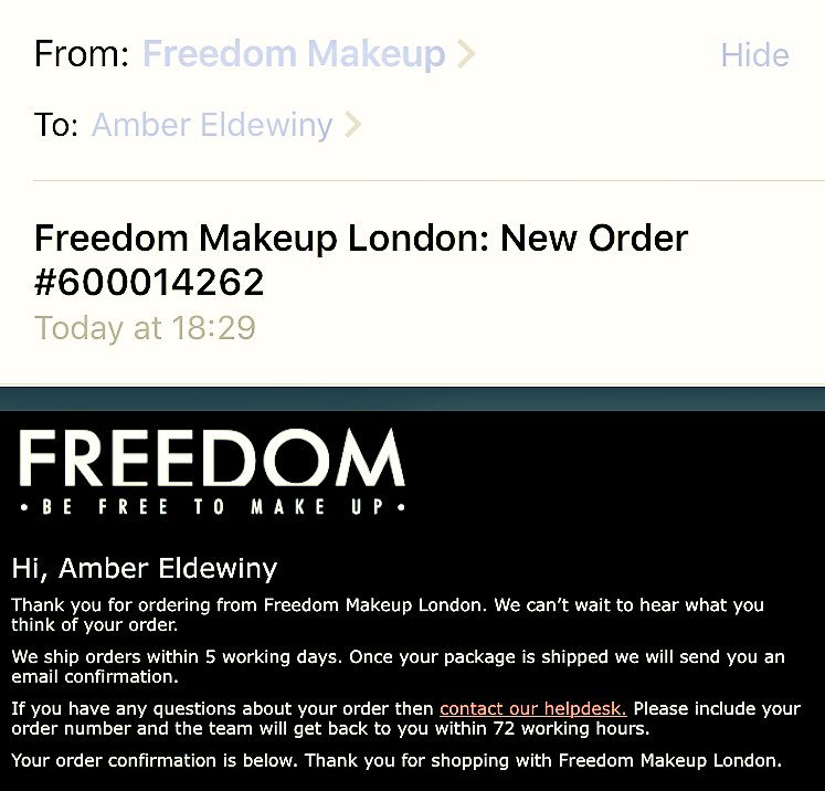amber_eldewiny's tweet photo. So this happened. 🙈😍💕 #vlogger #makeupaddiction #makeup @freedom_makeup Can't wait to feature this on my vlog! https://t.co/Y7xCsz08G6