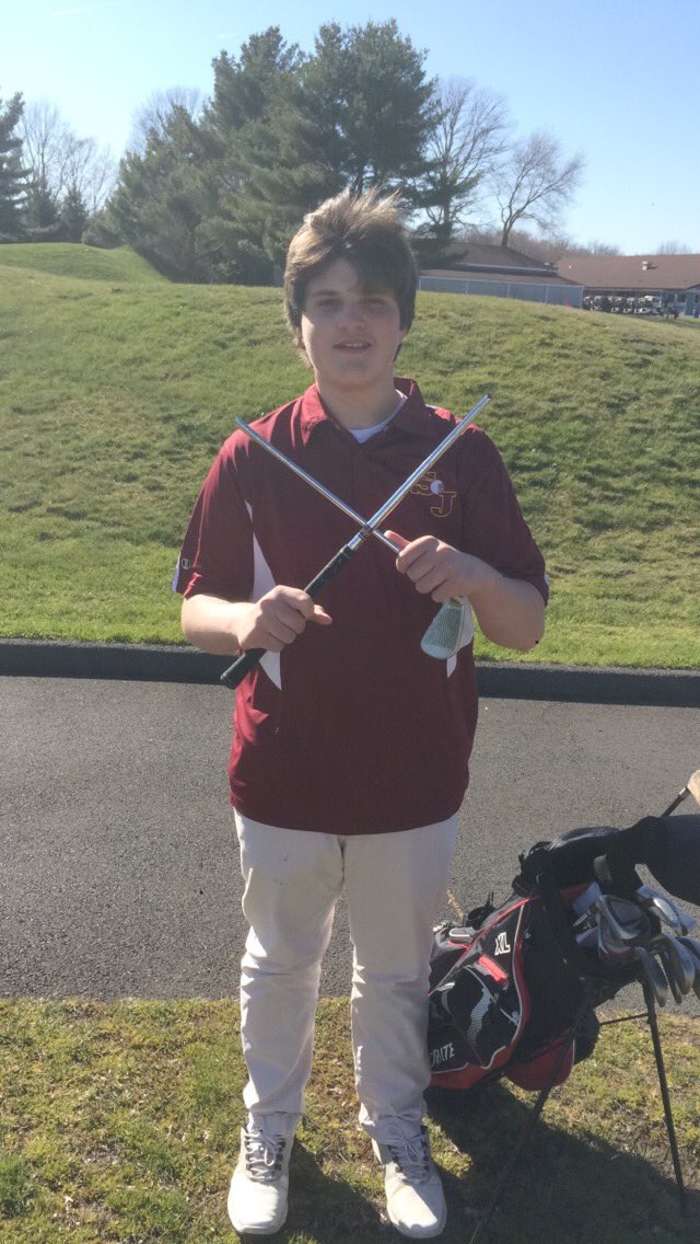 SJGolf2016's tweet photo. Junior Jeff Dafcik's frusteration gets the best of him on the course today. https://t.co/MCiwU0S6HA
