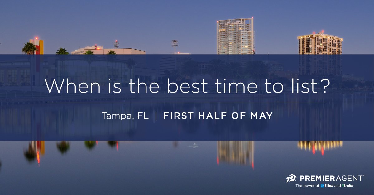 According to Zillow the best time to list in Tampa . . .