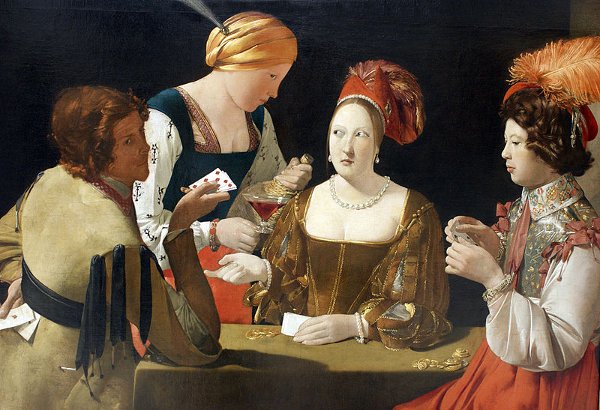 jl_lambert's tweet photo. Voir ensemble les deux #Tricheurs (As de trèfle & As de carreau) + la #Diseuse de #GeorgesDeLaTour au #Prado #Madrid https://t.co/2uF5SAdmmx