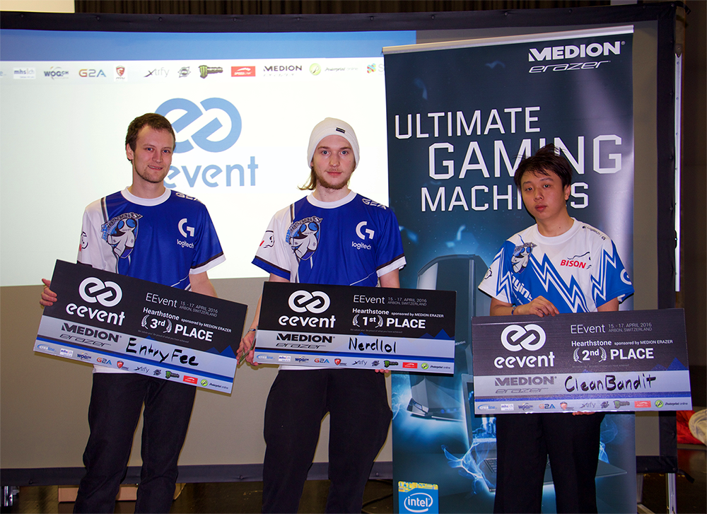 mYinsanityAoE's tweet image. Our HS team owned #EEvent.
1st place: @Nerdlol1337 
2nd place: @mYiCleanBandit 
3rd place: @EntryFee
Congrats guys!