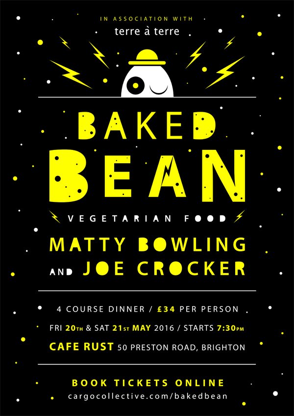 TerreaTerre's tweet image. Baked Bean our @mattybowling &amp;amp; @JCR1206 POP-UP @Cafe_Rust this May cargocollective.com/bakedbean