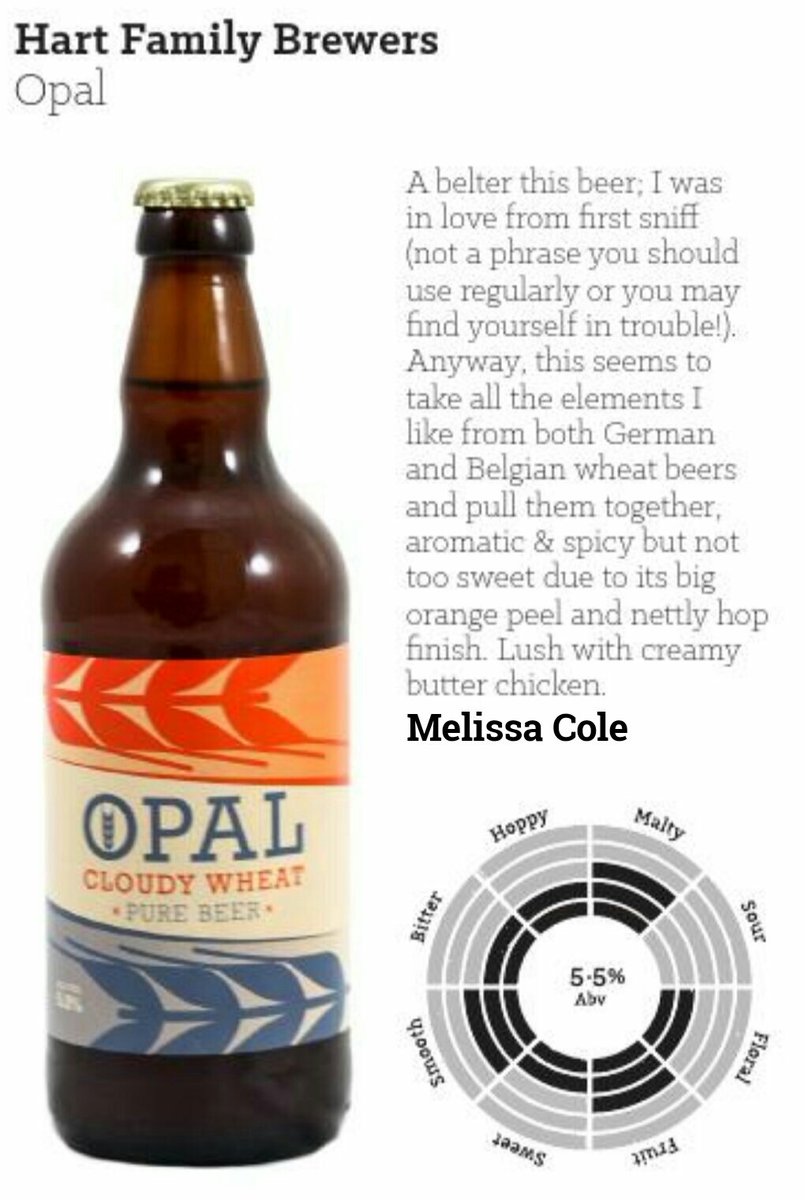 Hartfamilybeer's tweet photo. Here's @MelissaCole ''s review of #opalcloudywheat in Ferment magazine for @Beer52HQ WOW!!! https://t.co/cC94Ncs2U8