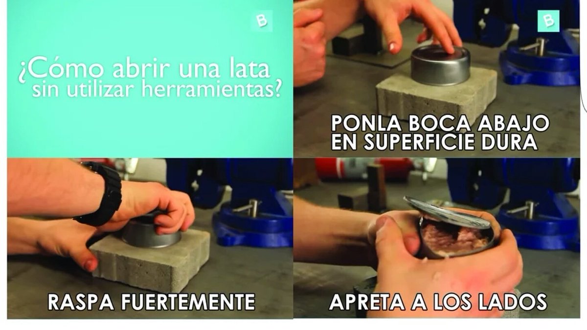 Así se abren latas sin aparatos. RT.