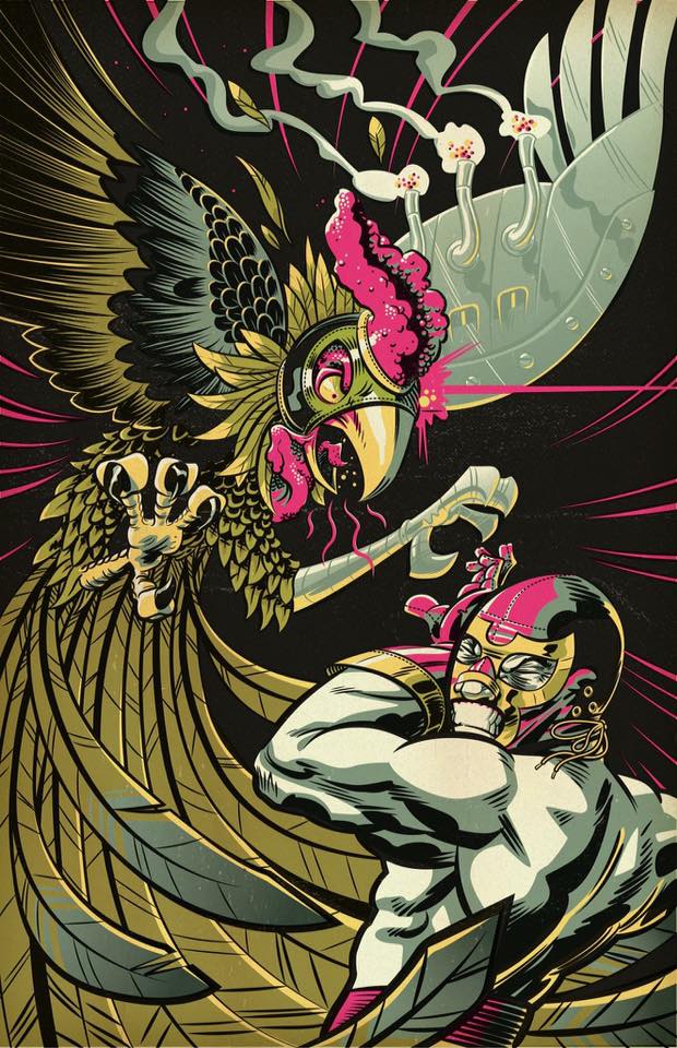 Pinup I did for the "Demon Chicken Poyo" one-shot of this week's "Chew" comic book.