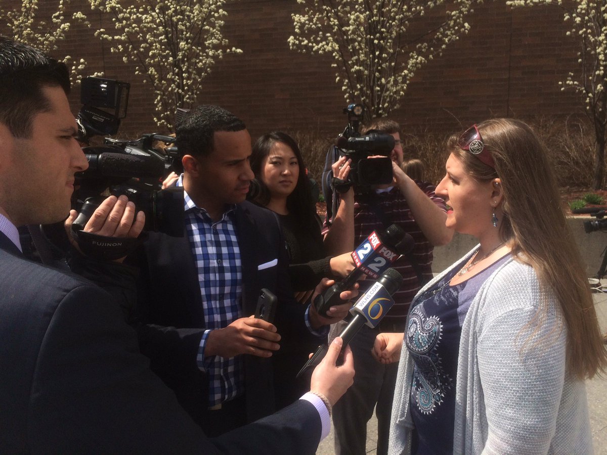 FlintRising's tweet photo. Melissa Mays speaks with statewide media about #FlintWaterCrisis we need more accountability. Where's Snyder? https://t.co/zKxFhNOsjF
