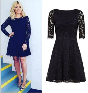 a classic <a href="/hollywills/">Holly Willoughby</a> look #thismorning in a lace <a href="/REISS/">Reiss</a> dress bit.ly/1MHF50t