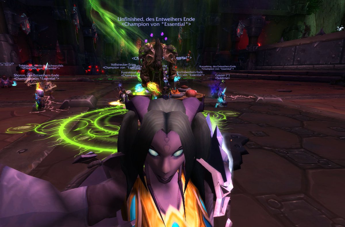 VroniRubin's tweet photo. #GuildEssential mythic Raid!
#Erion #Kuroshima #LjirahSnapChat #Skwi #Shoron #Lullus #Forest #Almalodaka #Olgawins https://t.co/ktKrJjPgRy