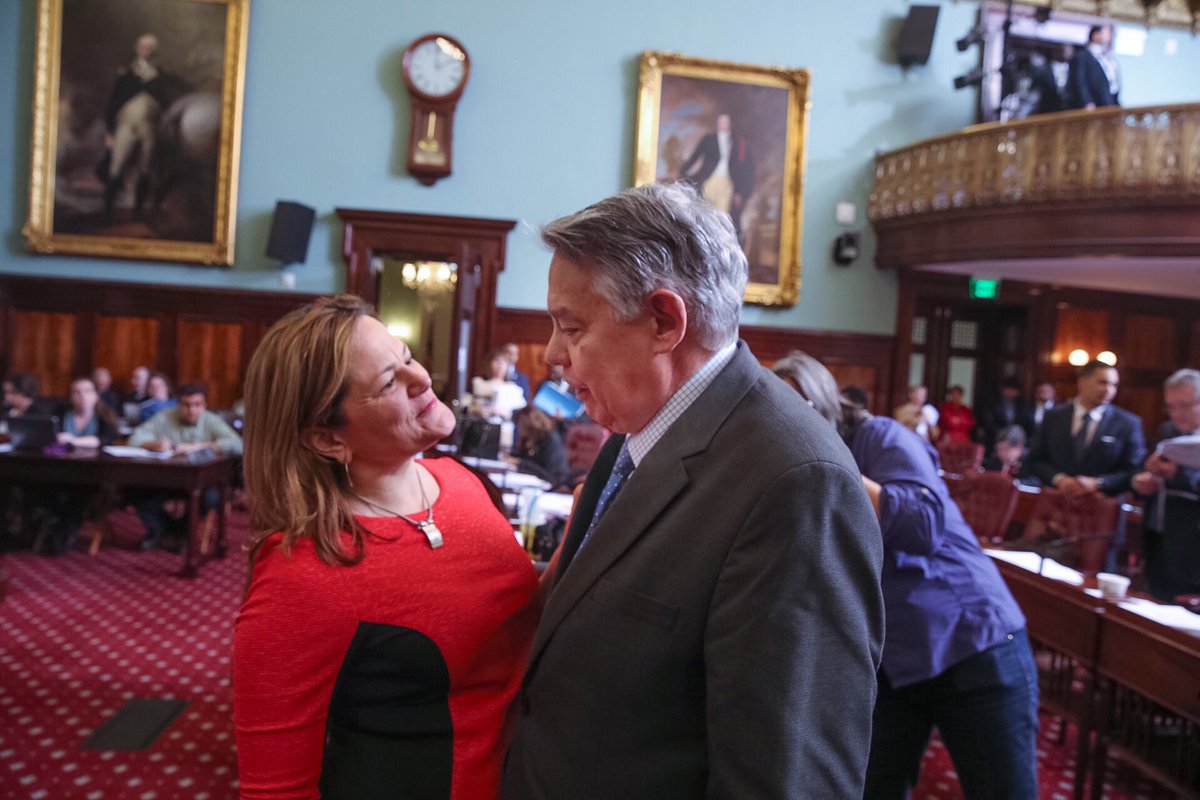 NYCCouncil's tweet photo. .@MMViverito honors legendary Puerto Rican journalist/activist @juangon68 for decades of groundbreaking work 4 NYers https://t.co/Bjv5FXObh5