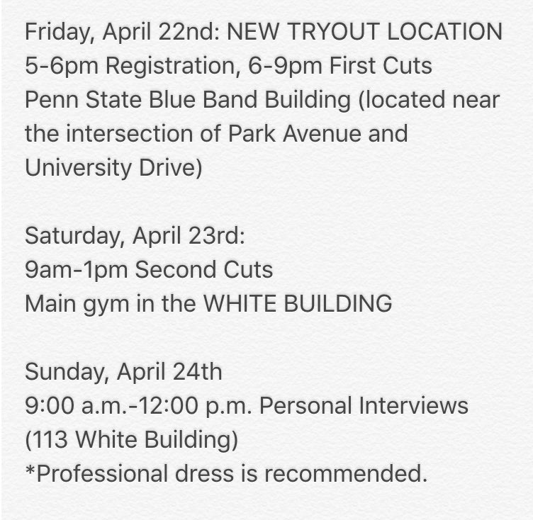 Want to become a Lionette? Updated schedule below &amp; visit gopsusports.com/spirit/dance-t… for all paper work &amp; requirements!