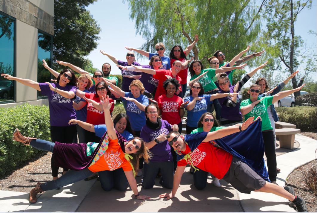The new Living Our Cause Champions from the San Diego academy are super pumped and ready to inspire staff! #BeCauseY