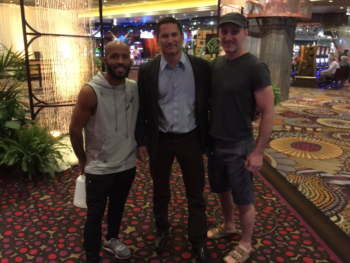 damiantanenbaum's tweet photo. @MightyMouseUFC  thank you  and Matt very much for having lunch!  Good luck champ! https://t.co/RrXPBmPrgH