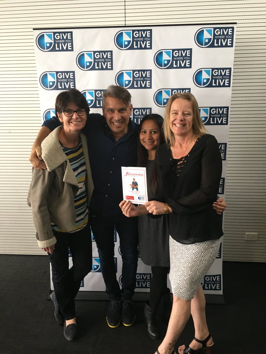 #adminbreaky for <a href="/GiveGeelong/">Give Where You Live Foundation</a>  with <a href="/PeterAlexander/">Peter Alexander</a>, who revealed he had a learning disability as a child! #topbloke