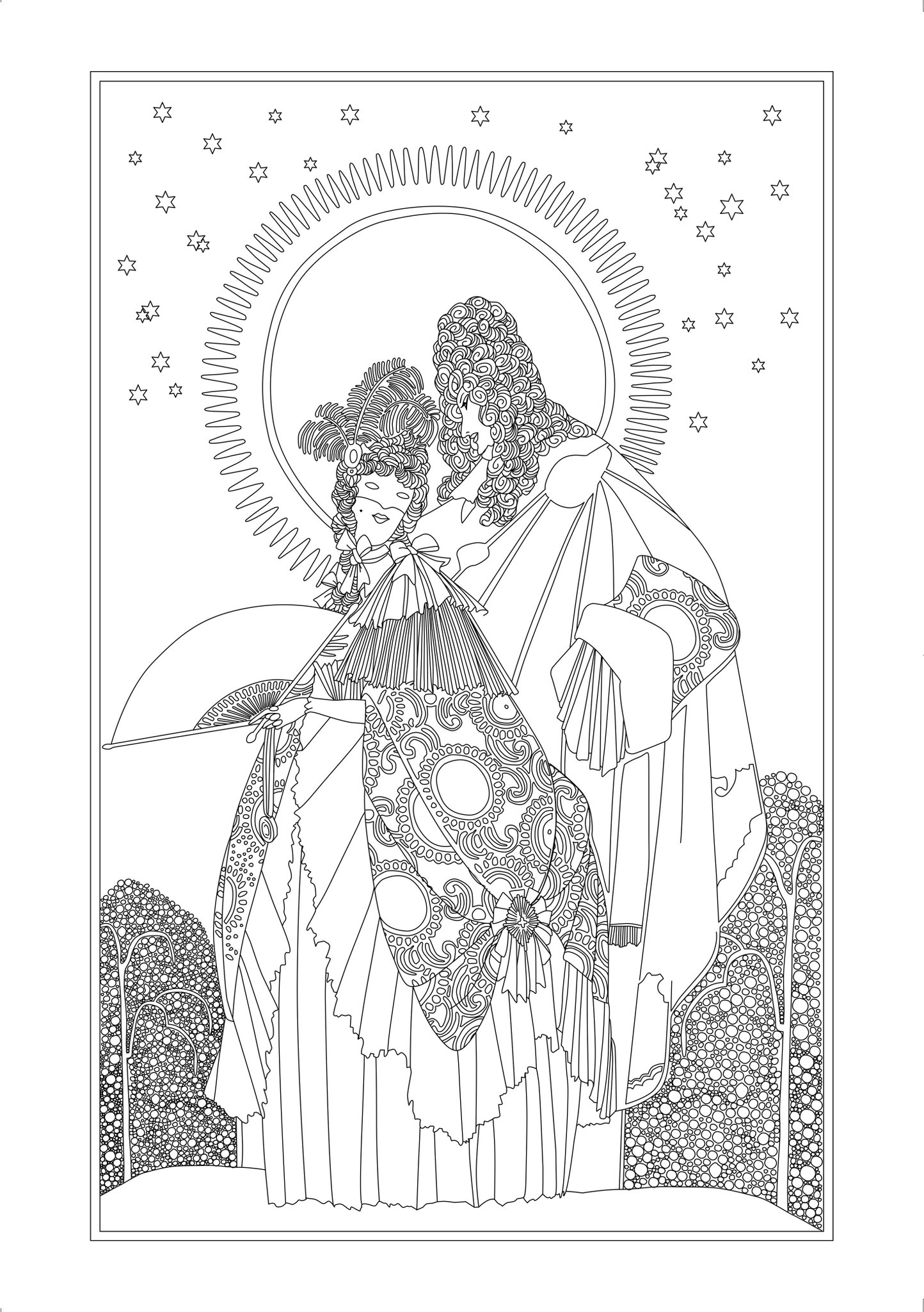 パリのアール・デコファッションBOOK on Twitter &quot;本日発売の大人の塗り絵「パリのアール・デコ ファッションBOOK」のサンプル