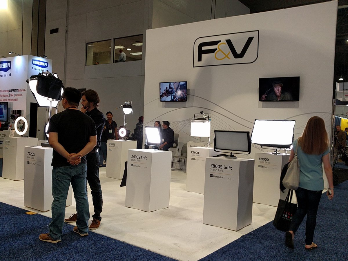 DirectorSet's tweet photo. Cool lux, f&amp;v lighting and fotodiox... Good names to know for indie filmmakers #NAB2016 https://t.co/A8Yb8i4gbg