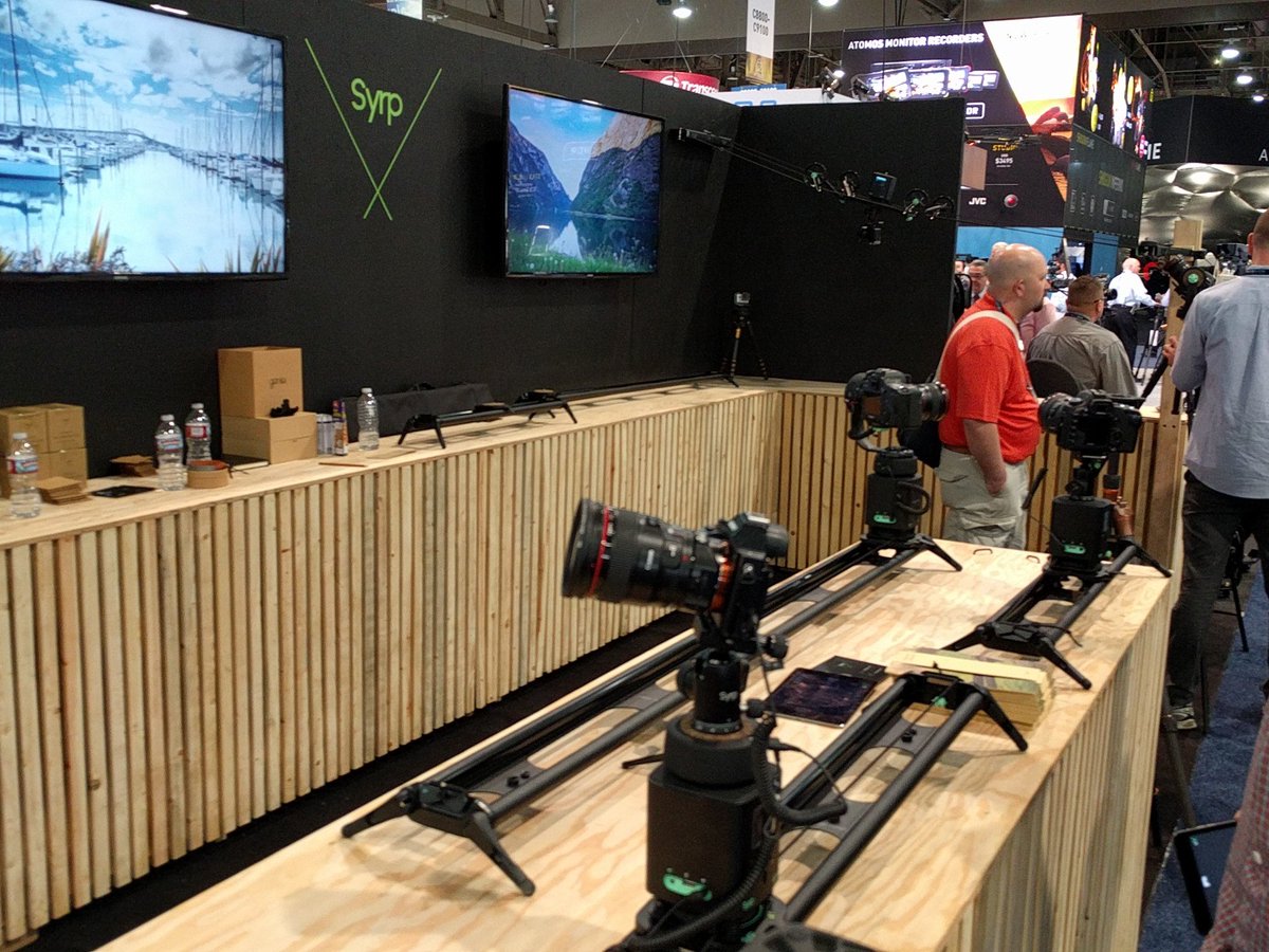 DirectorSet's tweet photo. Syrp, excellent sliders and filters and stuff #NAB2016 https://t.co/sQCfmkeLFB