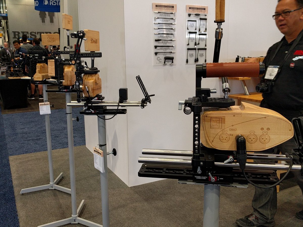 DirectorSet's tweet photo. Wooden camera... They make camera rigs, not wooden cameras. #falseadvertising #NAB2016 https://t.co/1r9IHcsY7I