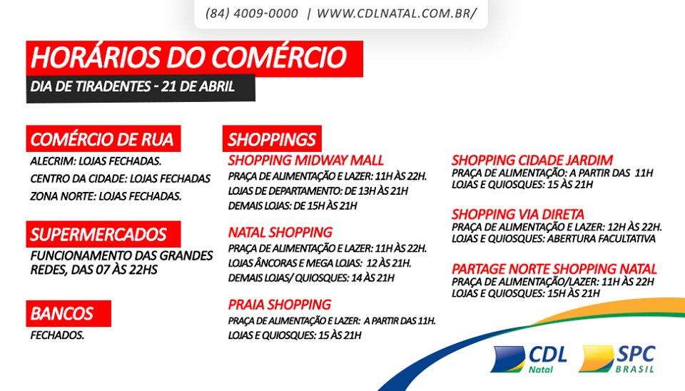 lucitito's tweet photo. Amanhã dia de Tiradentes é feriado em todo o Brasil. Confira os horários do comércio  #Comércio #Feriado #Horários https://t.co/6B2c43UfAr