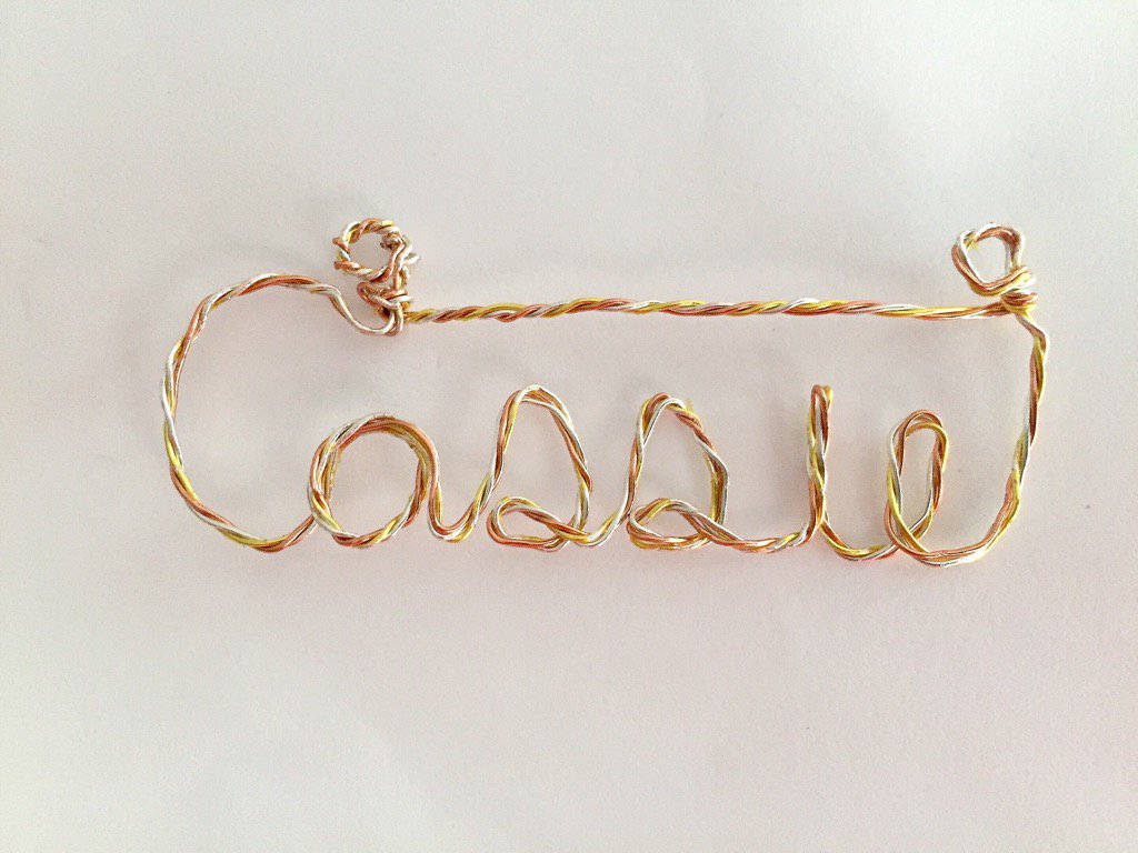 ForgedByWire's tweet image. Tri-Tone Wire Name Necklace. #WireName #WireJewelry #WireJewellery #NameJewelery #CopperSilverGold