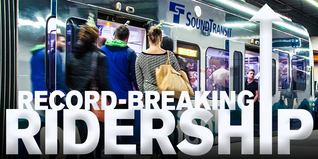 SoundTransit's tweet photo. Link ridership blasts from the starting gates like a thoroughbred since opening #ULink2016! https://t.co/5SnntqPpL6 https://t.co/T0z2gxfzrO
