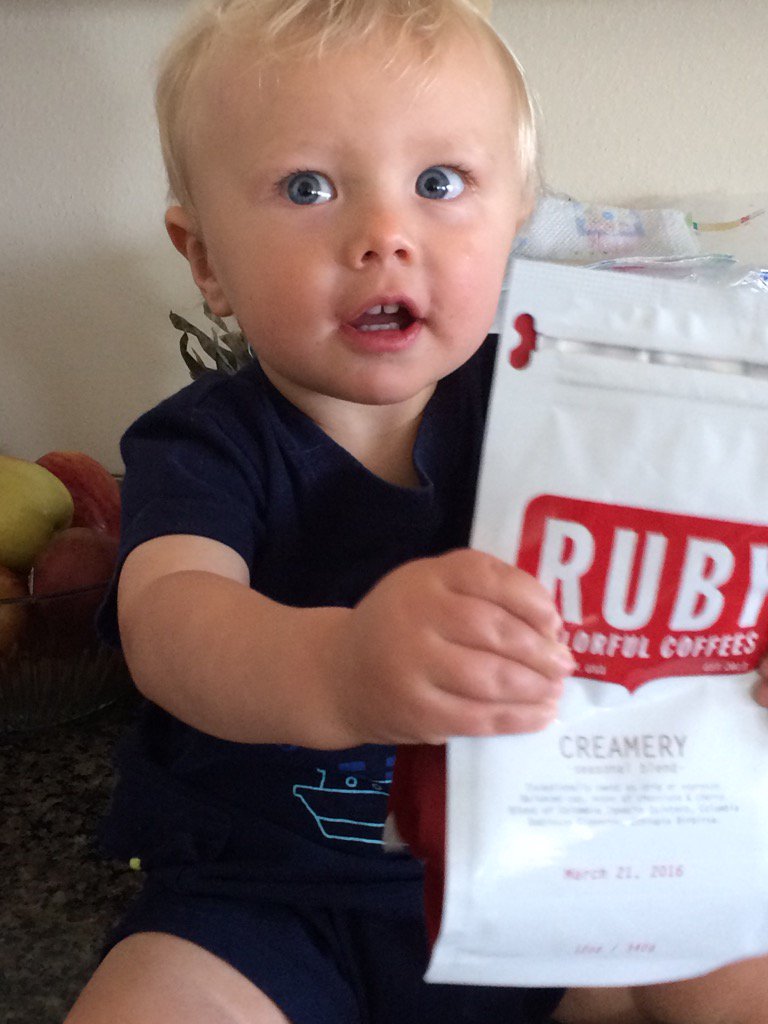 LosHypki's tweet photo. #RubyRoasters ftw on AL vacay. Grateful for in-laws that love great #coffee. Kes agrees. https://t.co/8Djz9JihCy