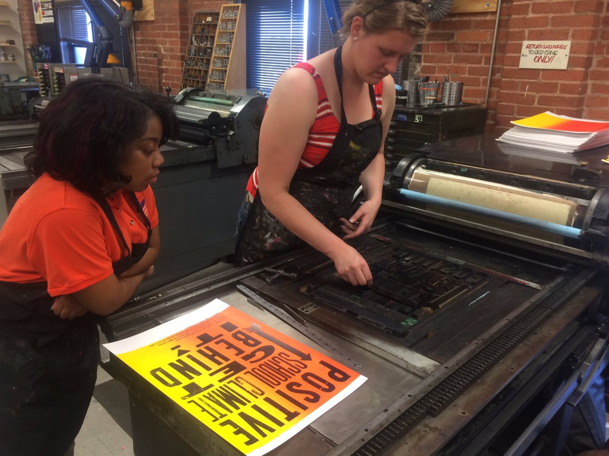 WAYMDesignTeam's tweet image. Print day at @GLOBEatMICA ! @wideangleym