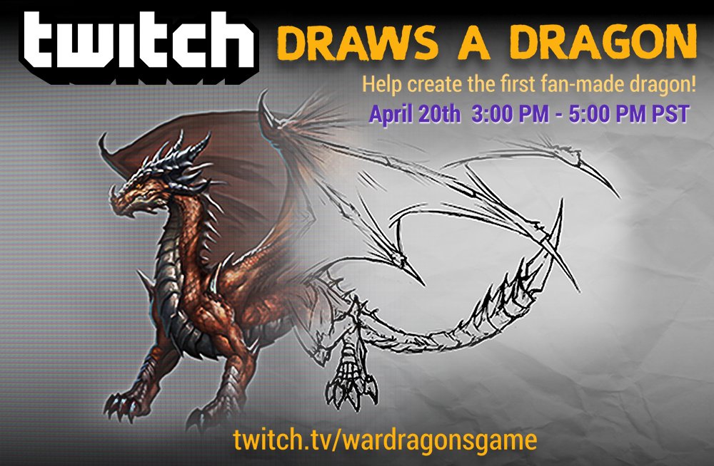 WarDragonsGame's tweet photo. We're LIVE for @Twitch Draws a Dragon! Join us to create a brand new addition for the game! https://t.co/eB9gP9R68j https://t.co/zsLhfKt2V6