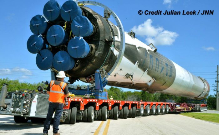 Recovered SpaceX Falcon 9 Booster Moves Back to KSC for Reflight <a href="/ken_kremer/">Ken Kremer🇺🇦🇩🇪🇺🇸🚀🧪</a> universetoday.com/128520/recover…