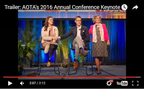 #AOTA16 videos are now available! Watch the keynote, Slagle, and presidential addresses: buff.ly/23KgtvB