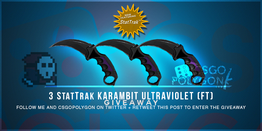 anomalyxd's tweet photo. 3X ST KARAMBIT ULTRAVIOLET GIVEAWAY HOSTED BY CSGOPOLYGON! ENTER HERE: https://t.co/VixJSLfxxP https://t.co/MnrRPyPhe9