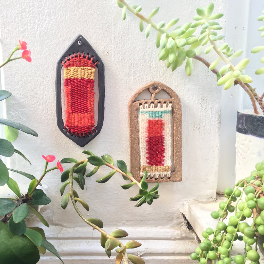 HannahMDancing's tweet photo. #HannahDancing #talisman #ceramics #weaving 
insta: @hdancing https://t.co/9yGxhvYOja https://t.co/taozxzGF9p