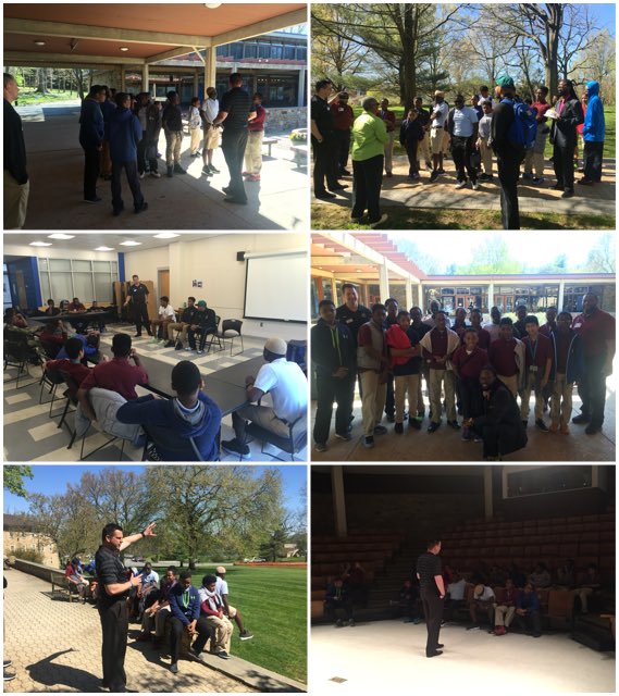 So grateful for Coach Tom Rose and the Goucher Men's Basketball program for a campus tour, lunch and Q&amp;A today.