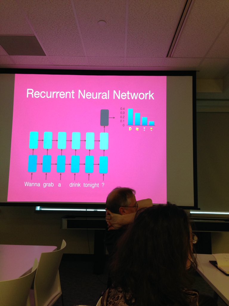 cesarosoriof's tweet photo. @wxswxs Xavier talking about natural language processing at Dango at the Toronto #machinelearning meetup #MLTO https://t.co/Fr0evYNyi0