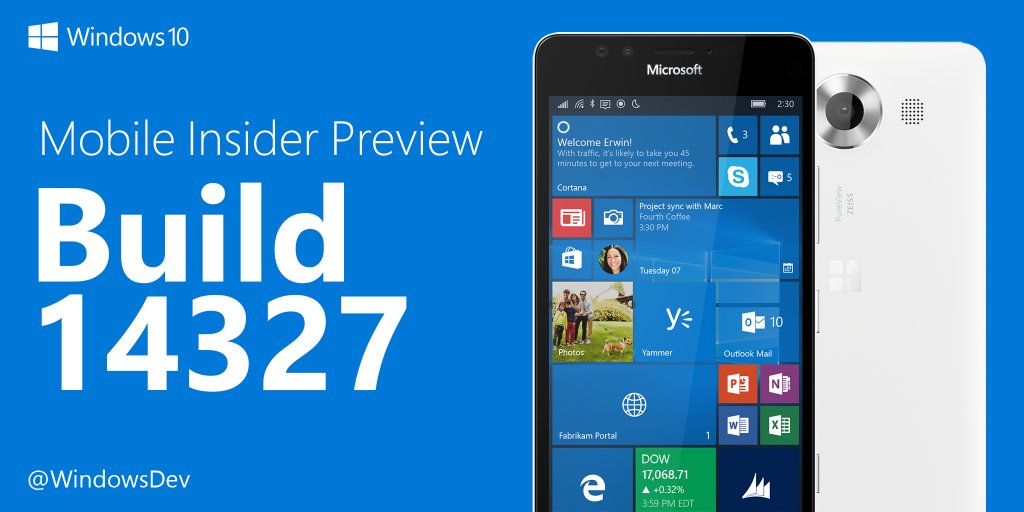 windowsdev's tweet photo. The "Messaging Everywhere" feature &amp; more in the latest Mobile Insider Preview Build: https://t.co/SqowGblMIy https://t.co/AUfyiFlReM