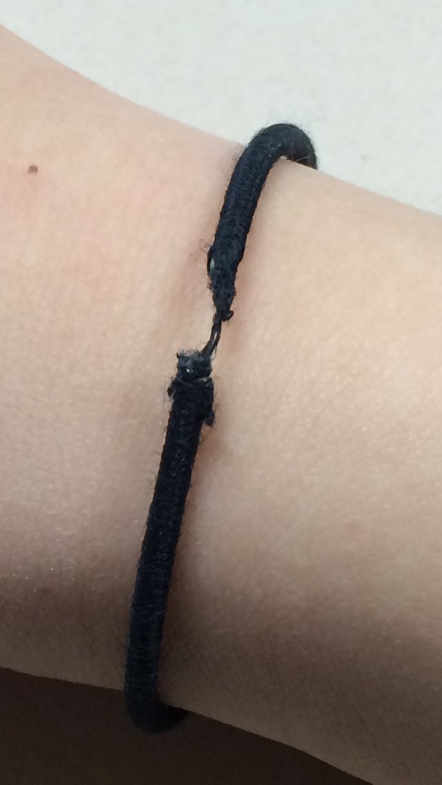 When your ability to keep yourself together can be summed up by a hair tie