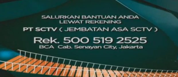 SCTV's tweet photo. Yuk bantu pembangunan jembatan di pelosok Indonesia, melalui #JembatanAsaSCTV! Kirim bantuan ke no.rek 500 519 2525 https://t.co/rnhWnhkmUD