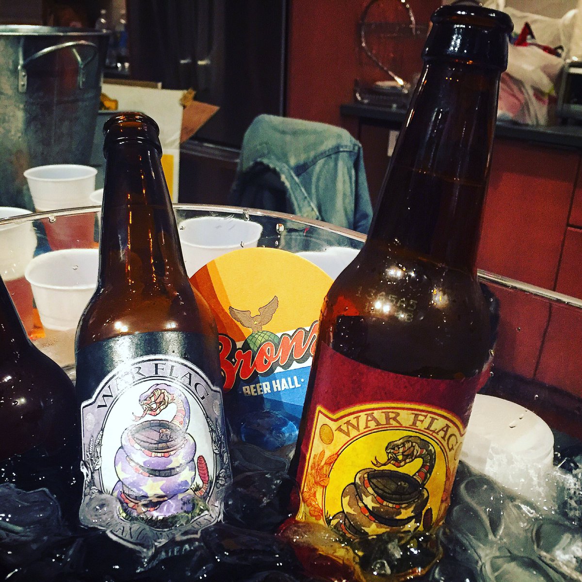 BronxBeerHall's tweet photo. Pouring @WarFlagNyc's #AmericanPilsner &amp; #GrandmasterIPA for #NextTopMakers #DesigningForManufacturingWorkshop! https://t.co/t0ftivgukP