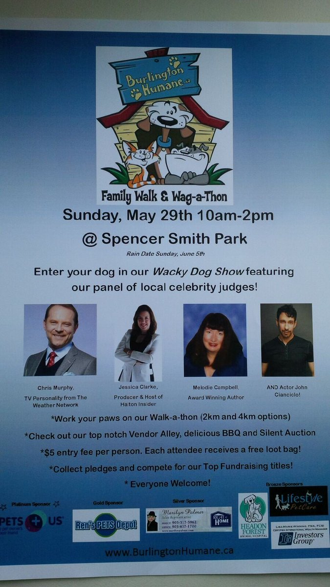 Hot off the printing press - posters for the Family Walk &amp; Wag-a-thon <a href="/BurlHumane/">Burlington Humane Society</a>   with the debonair <a href="/MurphTWN/">Chris Murphy TWN</a> !