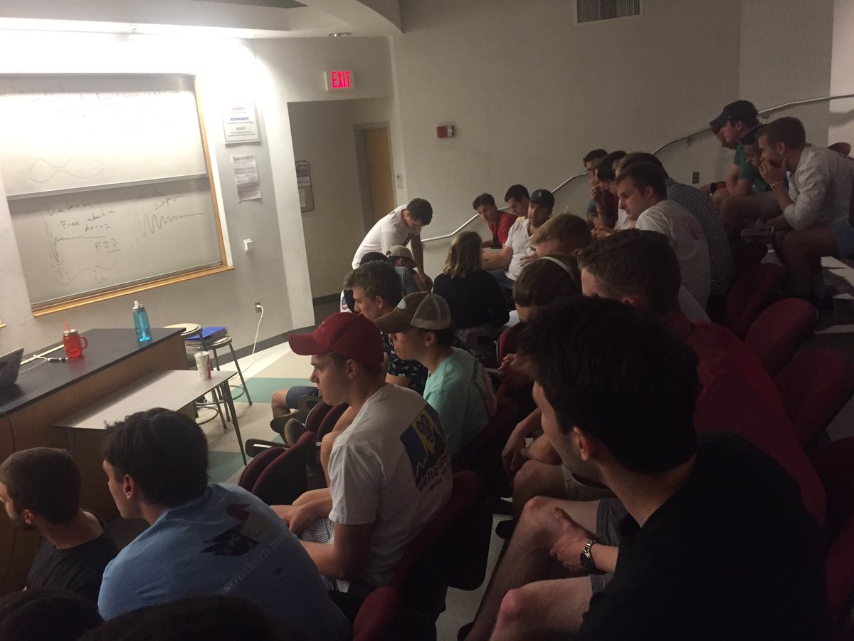 After a great <a href="/axid_elon/">Alpha Xi Delta: Elon</a> XITI dinner, our brothers are participating in a "One Love" sexual assault workshop.