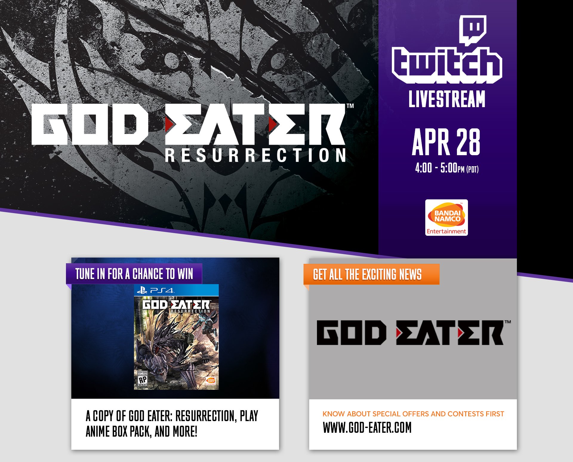 Bandai Namco US on Twitter "Mark your Calendars for 4/28 4
